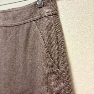 Banana Republic Brown A-line Tweed Skirt | 100% Wool with pockets | Size 4